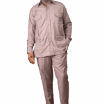 Sophisticated Men's Long-Sleeved Safari-Style Set